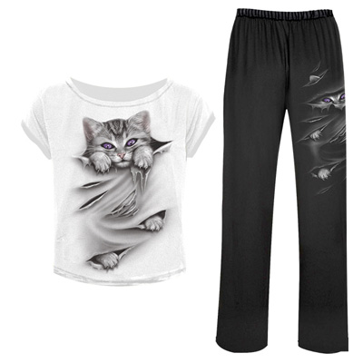 Spiral - BRIGHT EYES Pyjama - Schwarz